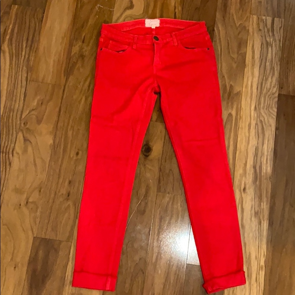 Current Elliot Red Skinny Jeans